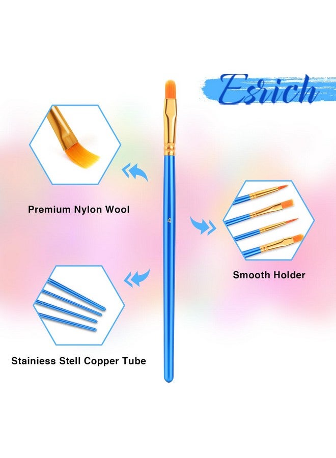 ESRICH Acrylic Paint Brushes Set, 20 Packs / 200 Pcs Nylon Hair Paint Brushes,Paint Brush Set Suitable for Oil,Watercolor,Rock Body Face Art, Kids Adult Perfect Art Painting Craft Paint Brush Kits. - Image 4