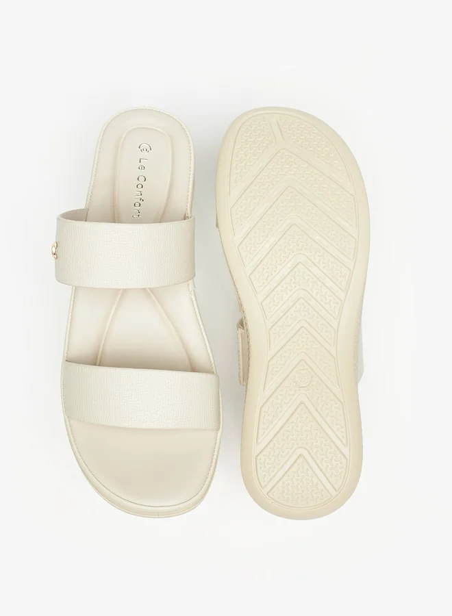 Le Confort Women Textured Open Toe Slip-On Sandals