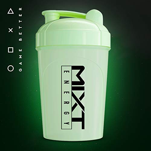 MIXT Energy Shaker Bottle, 16 oz. Shaker Bottle, BPA Free & Lid Mixing Technology (16 oz, Glow in the Dark) - Image 4