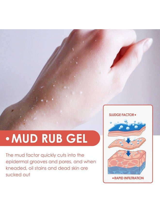 DafPrauy Peach Mud Scrub Exfoliator - Body Scrub (350ML) - Image 3
