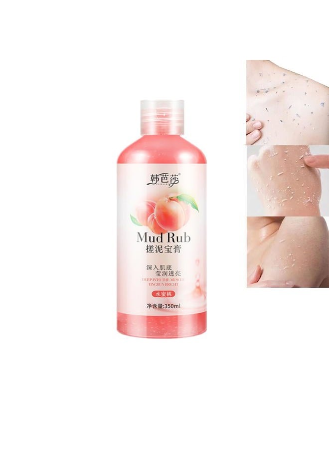 DafPrauy Peach Mud Scrub Exfoliator - Body Scrub (350ML) - Image 1