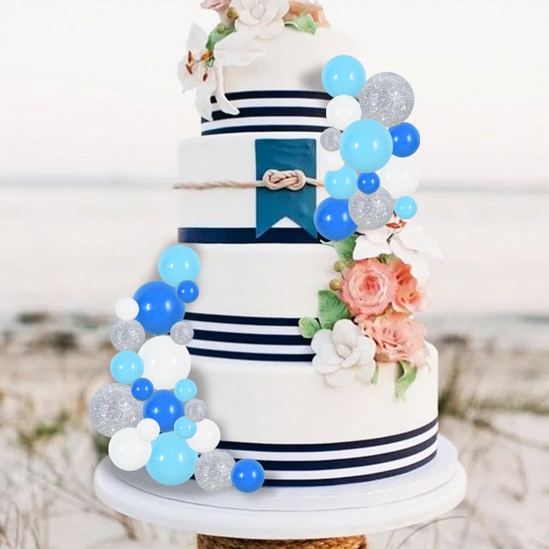 بيشيدا Beishida 40 PCS Foam Ball Cake Toppers with Sticks Mini Cake Decorations لأعياد الميلاد الأولاد Party Baby Showers Diy Baking Supplies Winter Party ( - Image 3