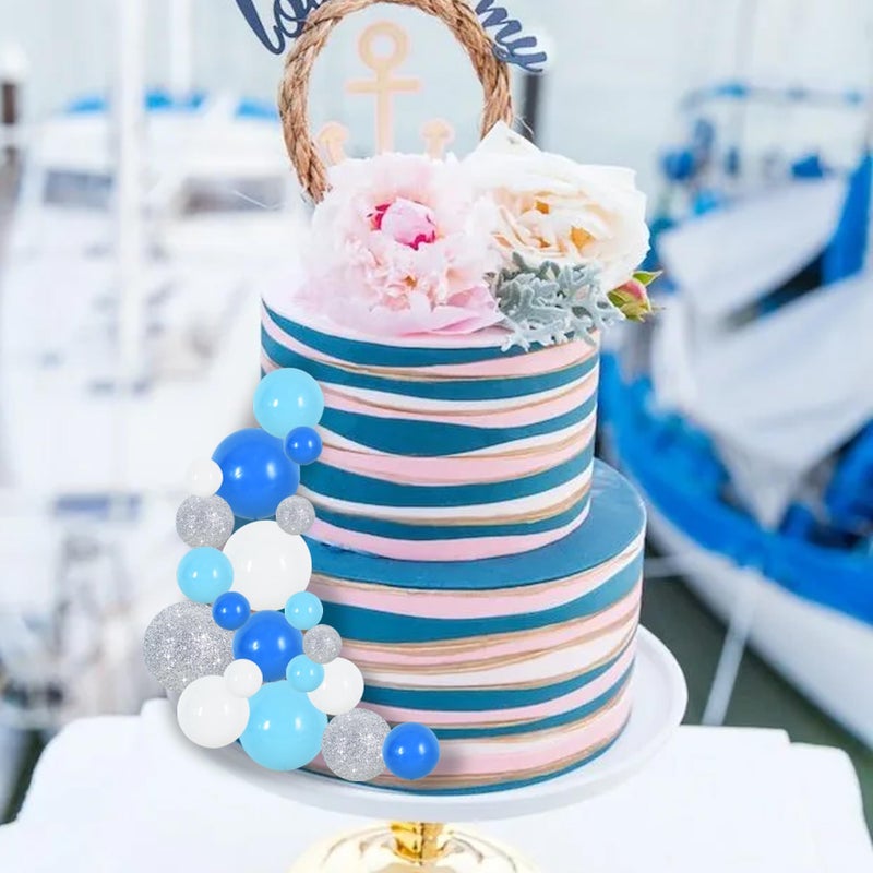 بيشيدا Beishida 40 PCS Foam Ball Cake Toppers with Sticks Mini Cake Decorations لأعياد الميلاد الأولاد Party Baby Showers Diy Baking Supplies Winter Party ( - Image 4