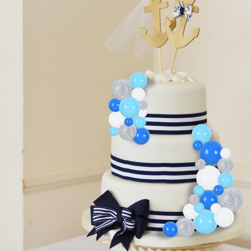 بيشيدا Beishida 40 PCS Foam Ball Cake Toppers with Sticks Mini Cake Decorations لأعياد الميلاد الأولاد Party Baby Showers Diy Baking Supplies Winter Party ( - Image 5