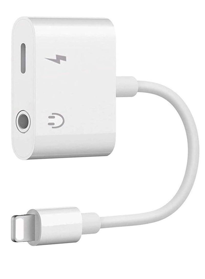 Ntech Headphones Adapter And Splitter 2 in 1 Dual Lightning Charger Cable Aux Audio Adapter Converter for iPhone - Image 1