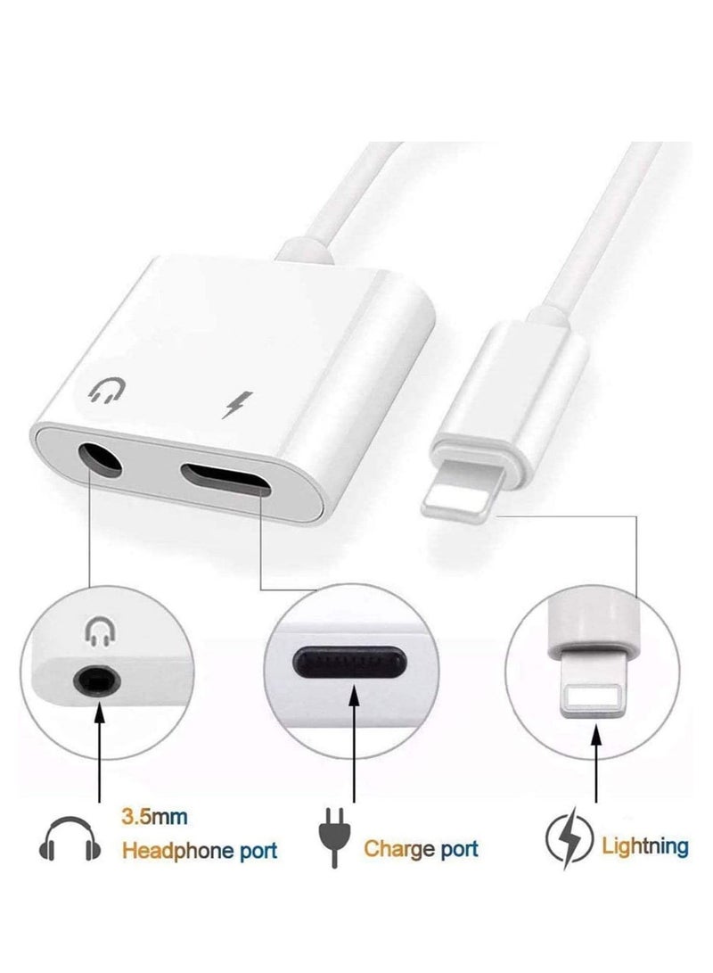 Ntech Headphones Adapter And Splitter 2 in 1 Dual Lightning Charger Cable Aux Audio Adapter Converter for iPhone - Image 4