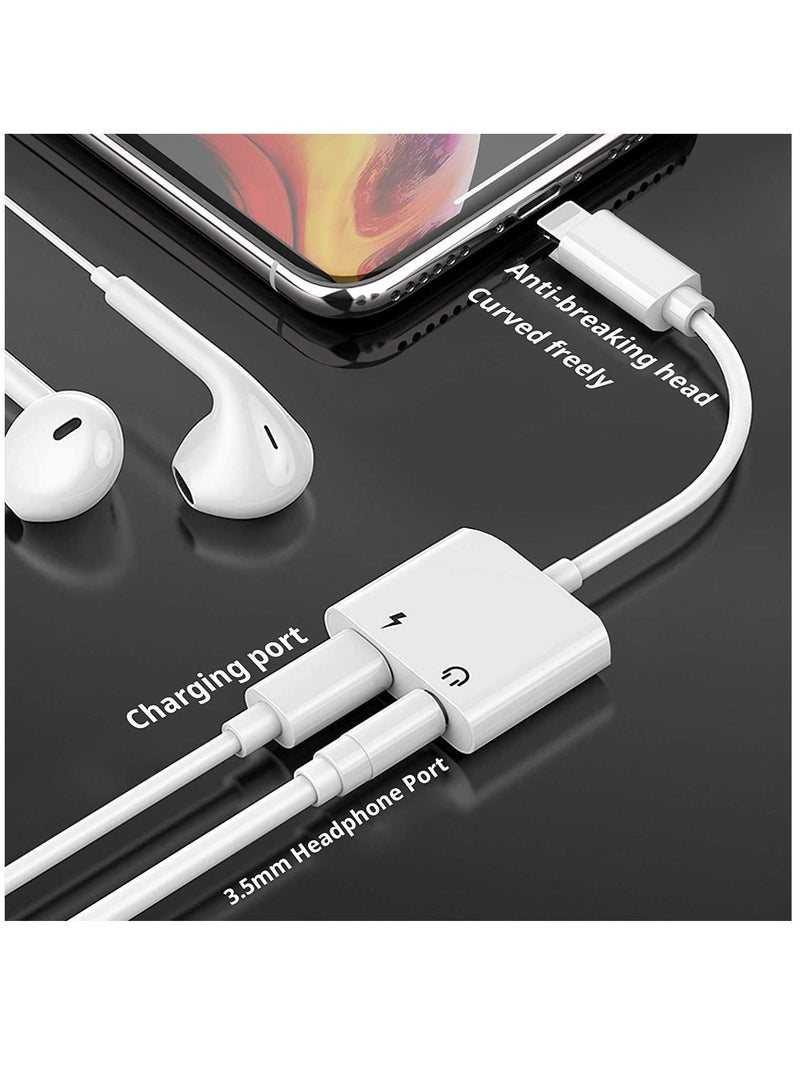 Ntech Headphones Adapter And Splitter 2 in 1 Dual Lightning Charger Cable Aux Audio Adapter Converter for iPhone - Image 3