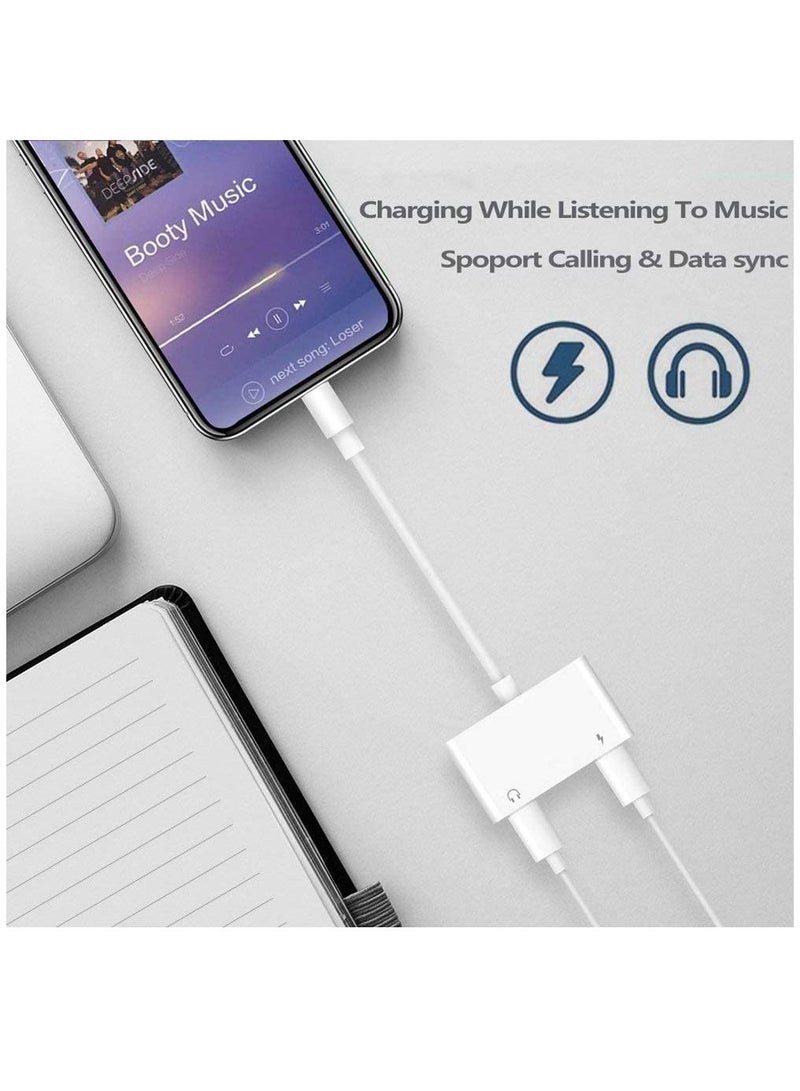 Ntech Headphones Adapter And Splitter 2 in 1 Dual Lightning Charger Cable Aux Audio Adapter Converter for iPhone - Image 5
