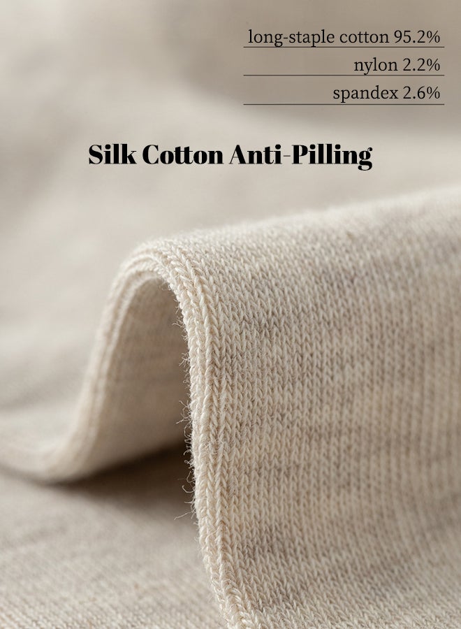 شبيلي جوارب كاحل قطنية قصيرة منخفضة القص للرجال بتصميم كاجوال فضفاض، عبوة من 7 أزواج، مصنوعة من ‎%95‎ قطن لطيف على البشرة، قابلة للتهوية وتمتص الرطوبة وتقاوم الروائح، بسوار مطاطي عالي المرونة متين ومضاد للتكوّر، مثالية للاستخدام اليومي والسفر والرياضة. - Image 4