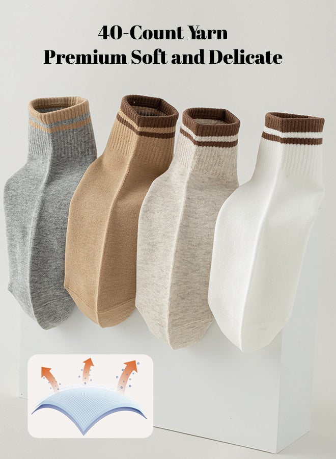 شبيلي جوارب كاحل قطنية قصيرة منخفضة القص للرجال بتصميم كاجوال فضفاض، عبوة من 7 أزواج، مصنوعة من ‎%95‎ قطن لطيف على البشرة، قابلة للتهوية وتمتص الرطوبة وتقاوم الروائح، بسوار مطاطي عالي المرونة متين ومضاد للتكوّر، مثالية للاستخدام اليومي والسفر والرياضة. - Image 3