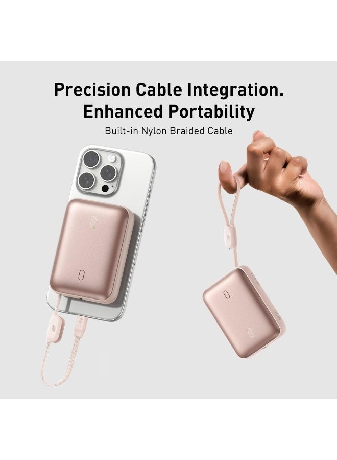 جودا بطارية متنقلة JODA HALO 10 – باور بانك 10000mAh بألوان عصرية، كابل مدمج، وتقنية PD 22.5 واط للشحن السريع. - Image 3