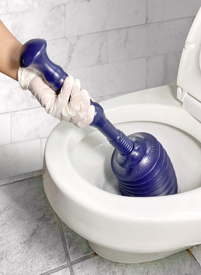 Master Plunger MP100-1 Heavy Duty Toilet Plunger Clears, Kitchen Sinks, Garbage Disposal and, Toilets Fast. Equipped with Patented Automatic Air Relief Valve, Navy Blue - Image 3