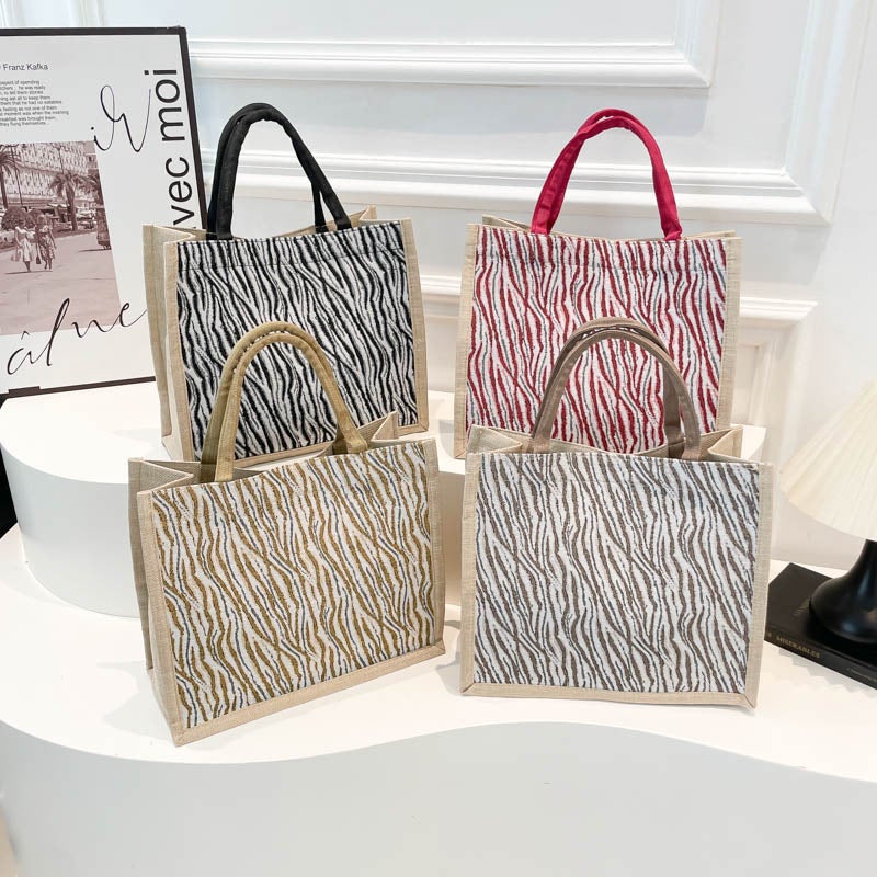 2025 Casual Versatile Tote Bag Women'S Retro Fashion Shopping Bag Outing Commuting Linen Large Capacity Handbag - Image 4