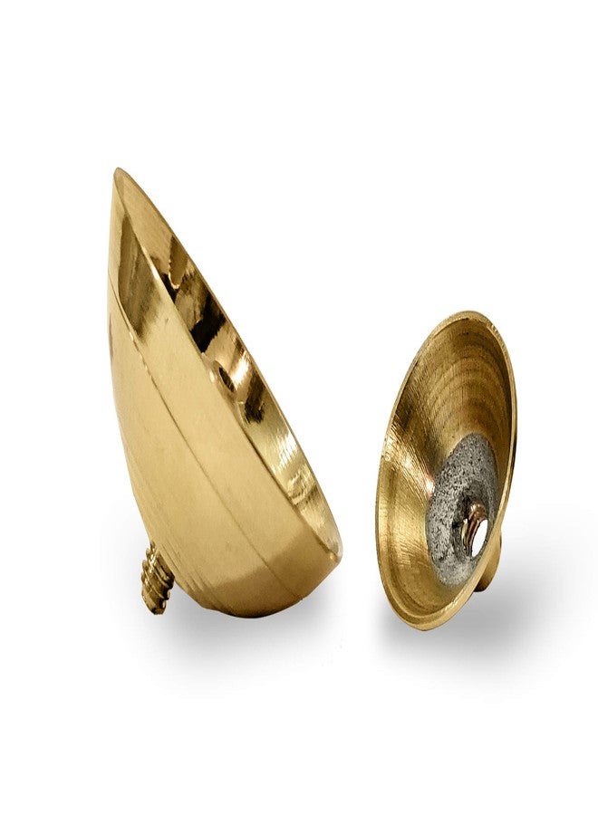 كرافتس مان مجموعة من 4 قطع من Craftsman Satvik من النحاس المصنوع يدويًا Pyali Diya مصباح زيت الزينة Deepak Payali Deepam Kutthu Vilakku هدية الإرجاع الهندية لمنزل جديد - Image 5