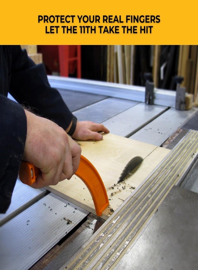 FastCap - 11th Finger Tool Push Stick Tool for Saw Protection and Finger Safety - Orange - 10-Inch Height - #02051 - Image 2