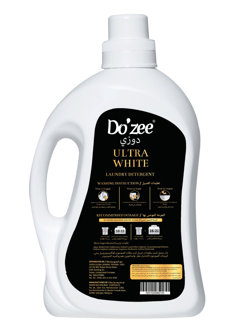 Do'zee Ultra White Liquid Laundry Detergent, Signature Fragrance, 4L - Image 2