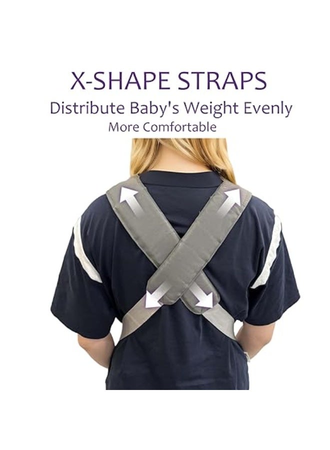 Araone Baby Carrier Backpack with Hip Seat – SuperMama 4-in-1 Breathable Infant Sling, Crossed Shoulder Straps, Ergonomic M-Position, 3D Air Mesh, 0-36 Months, 7-44 lbs, 270 g, Washable, Travel Bag Included - Image 5