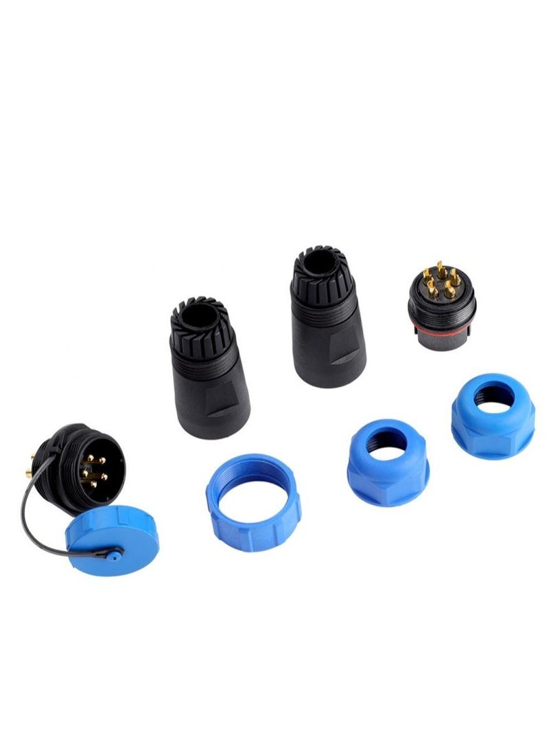 SYOSI Plastic Aviation Plug Socket Outdoor Lighting Waterproof SP21 IP68 Cable InLine Connector 5 Pin  - Image 2