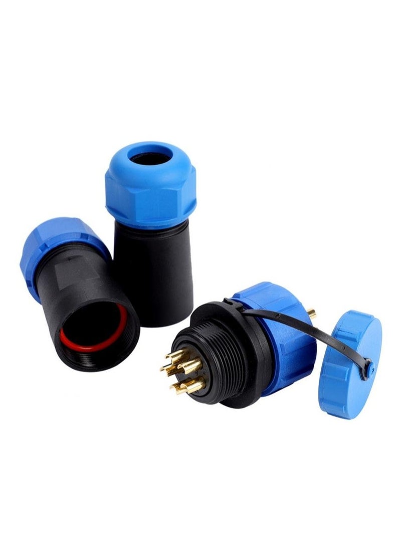 SYOSI Plastic Aviation Plug Socket Outdoor Lighting Waterproof SP21 IP68 Cable InLine Connector 5 Pin  - Image 1