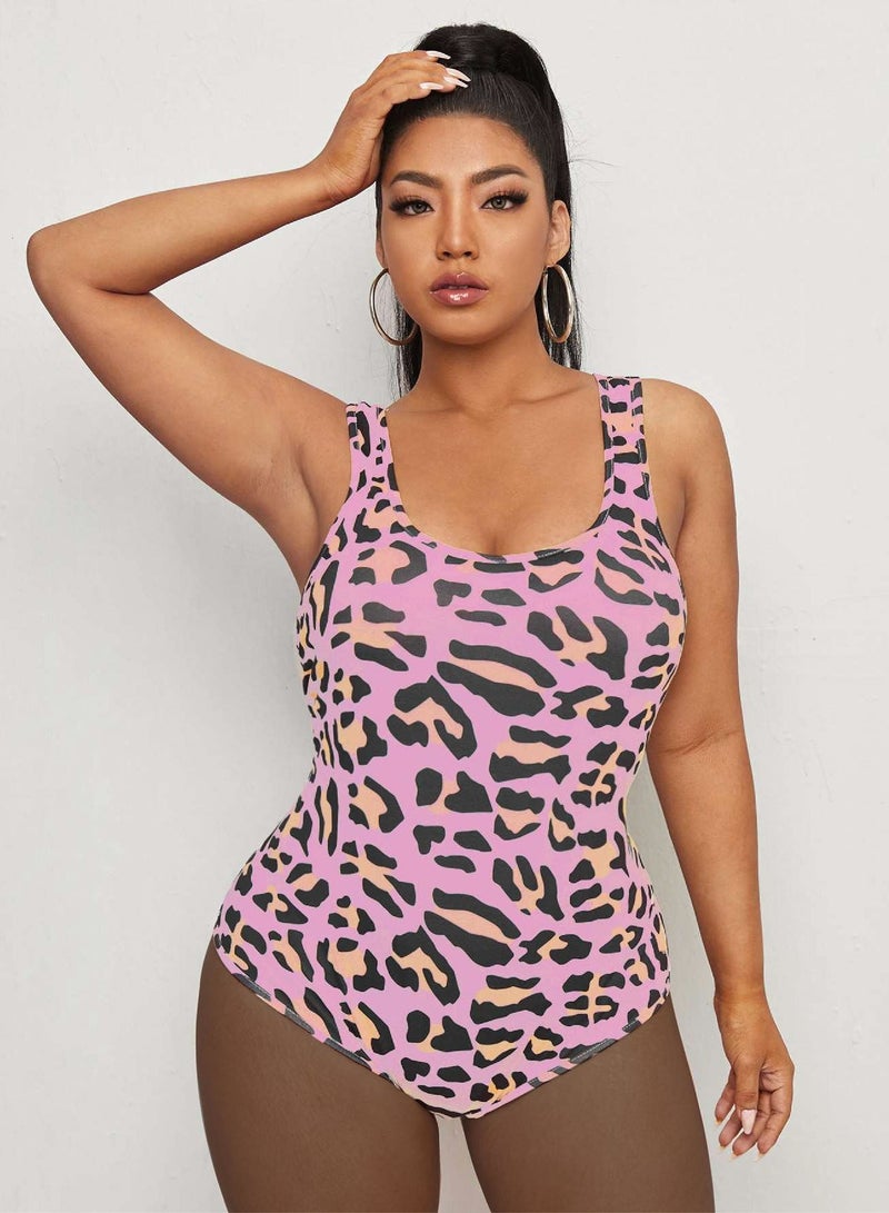 Plus All Over Print Tank Bodysuit - Image 1