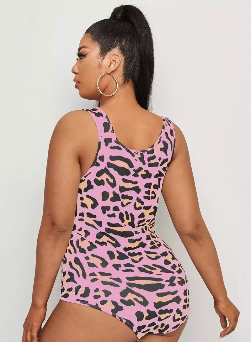 Plus All Over Print Tank Bodysuit - Image 3