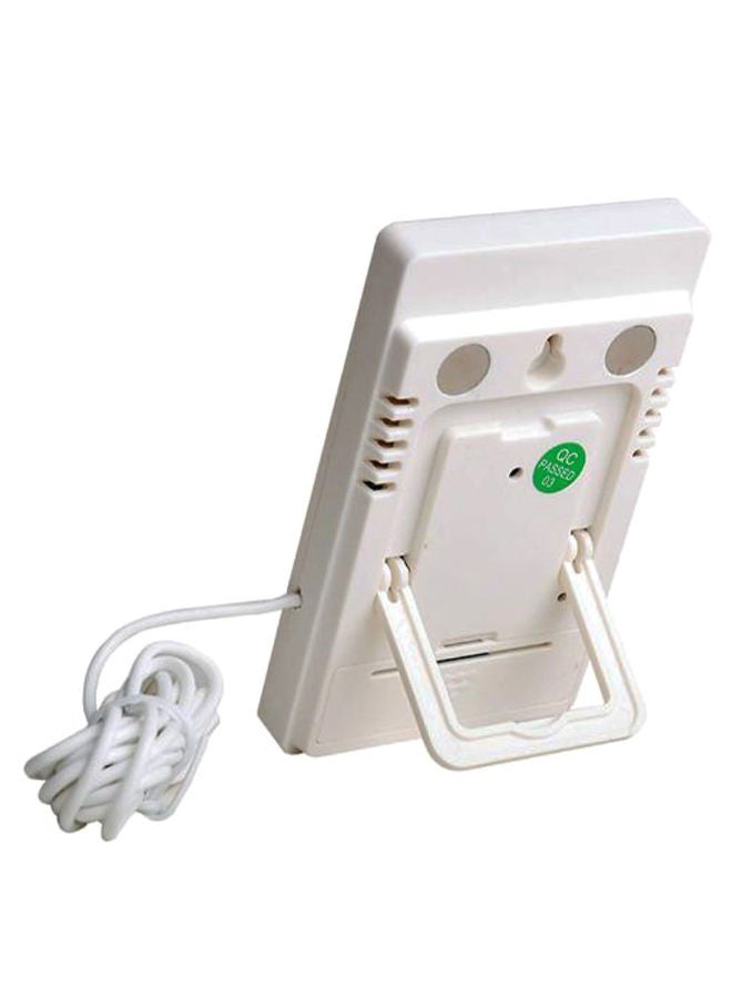 NIBEMINENT Indoor/Outdoor Digital LCD Humidity Measurement Thermometer White/Blue - Image 2