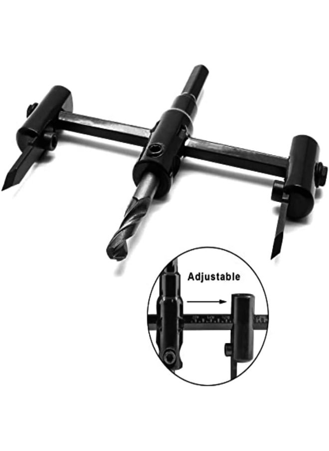 Biella Biellaâ„¢ 30 mm -120 mm Adjustable Hole Saw Circle Cutter Drill Bit Tool Saw Round Cutting for Drywall Wood, Plaster, Plywood, Laminate, Composite Materials, Rubber Etc...  - Image 3
