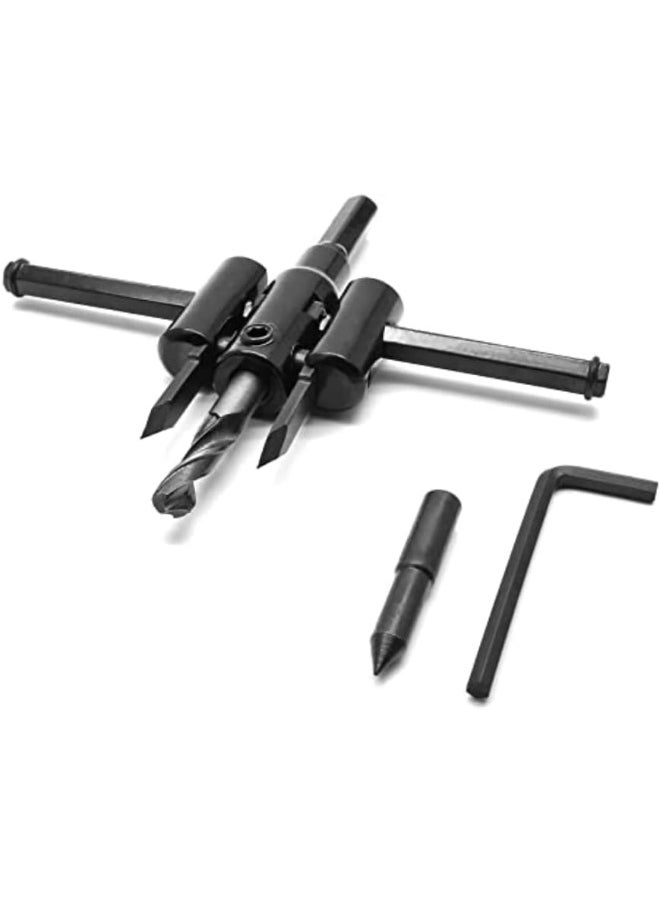 Biella Biellaâ„¢ 30 mm -120 mm Adjustable Hole Saw Circle Cutter Drill Bit Tool Saw Round Cutting for Drywall Wood, Plaster, Plywood, Laminate, Composite Materials, Rubber Etc...  - Image 2
