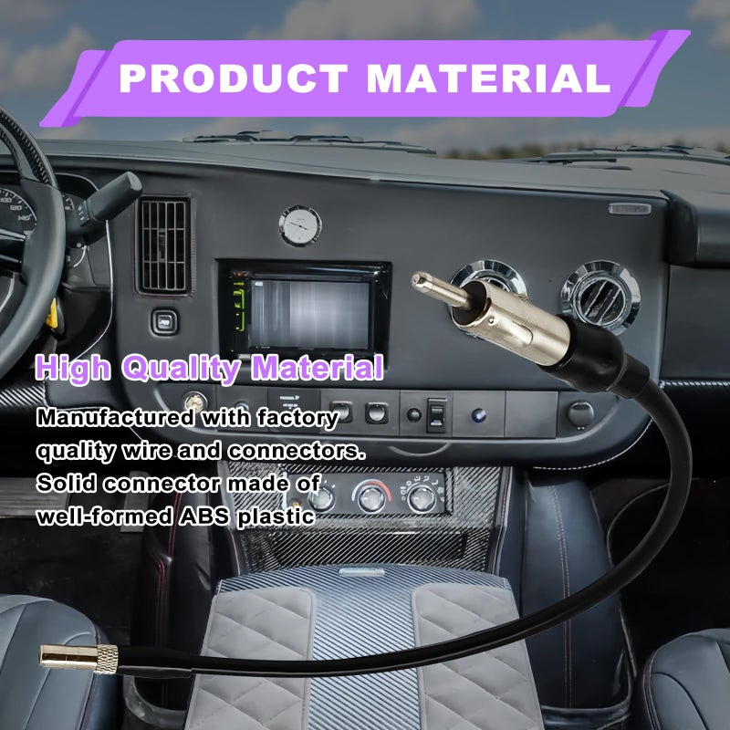 NOTISH Car Radio Antenna Adapter Male Plug Stereo FM AM Upgrade Suit - Compatible with 2006-2014 GM Chevrolet GMC Cadillac Pontiac - Image 4