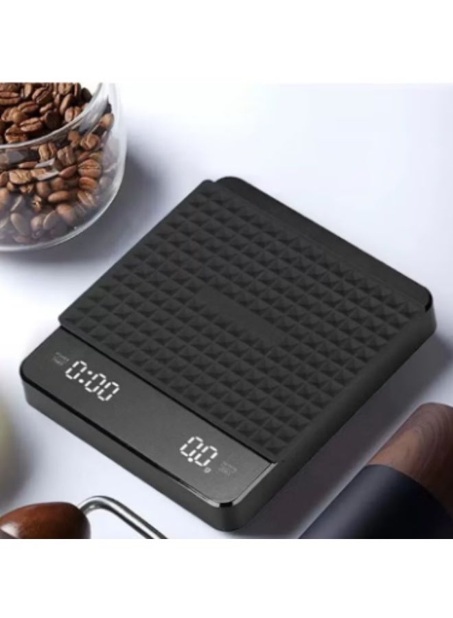 Hirospace Digital Coffee Scale with Timer, V60 Pour Over Drip Coffee Scale with Type-C & LED Display, Kitchen Food Scale with Non-Slip Silicone Pad, Black - Image 1