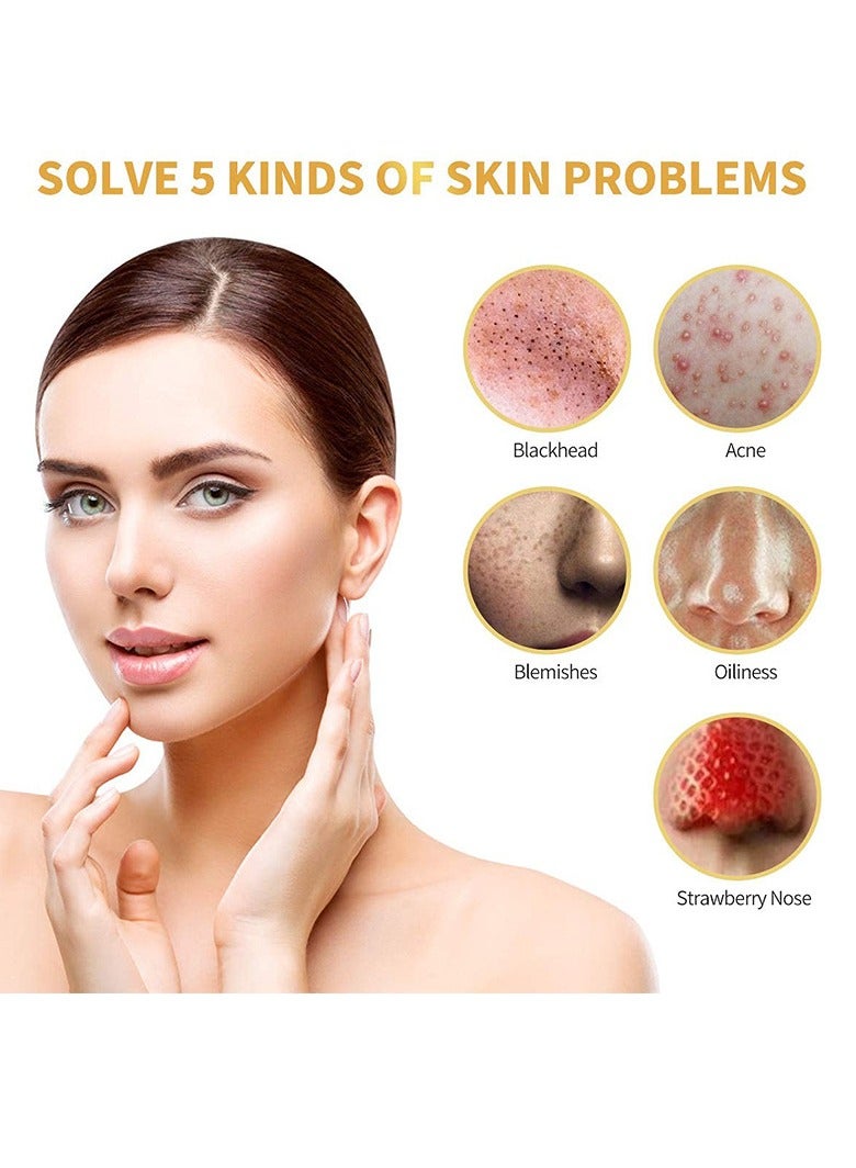 ASMOXA Blackhead Remover Mask, 24K Gold Peel Off Mask for Lifting and Smoothing, Skin Radiance, Replenish Collagen for Skin -Gold Facial Mask With Mask Brush Gold Facial Mask Anti-Aging, Deep Cleansing - Image 4