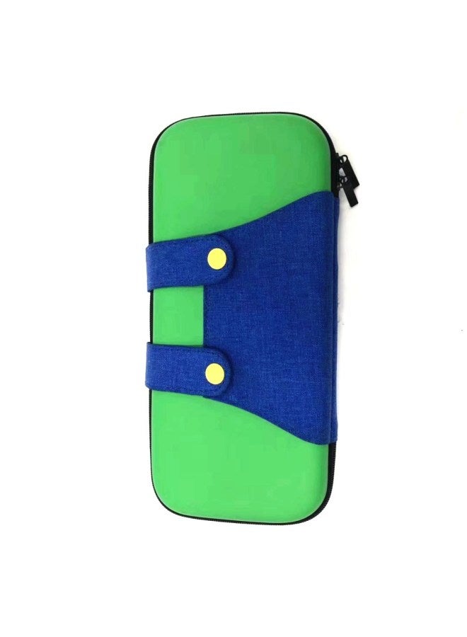Switch Storage Large Bag Mario Bag OLED Complete Accessory Bag Portable Crossbody Bag-Product Color:NS Mario Denim 10 Card Green - Image 1
