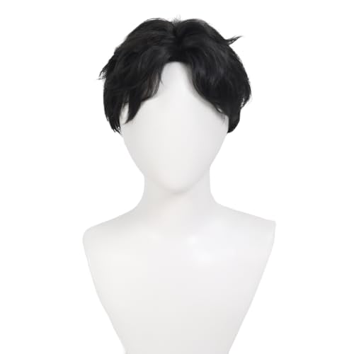 DAZCOS Men Women Anime Cosplay Wig for Halloween Accessories Prop Dance Covers Parties (Black-C) - Image 1