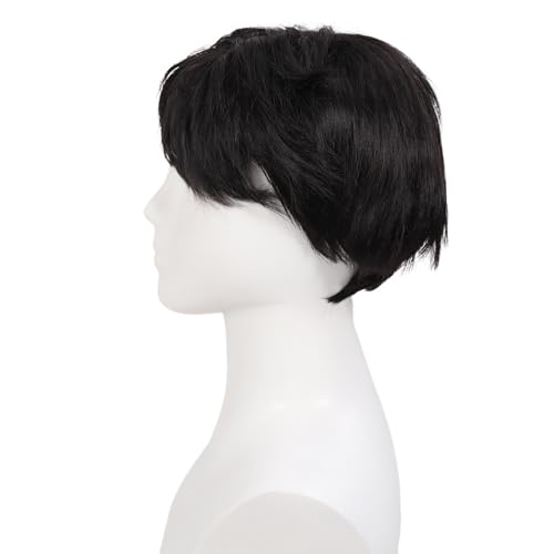 DAZCOS Men Women Anime Cosplay Wig for Halloween Accessories Prop Dance Covers Parties (Black-C) - Image 3