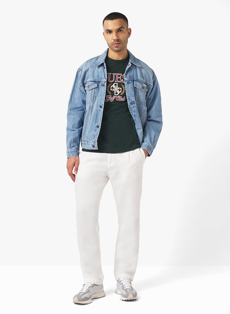 جس تيشيرت بأكمام قصيرة ورقبة دائرية من - Image 4