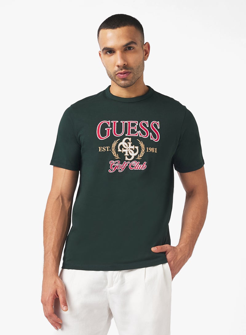 جس تيشيرت بأكمام قصيرة ورقبة دائرية من - Image 1