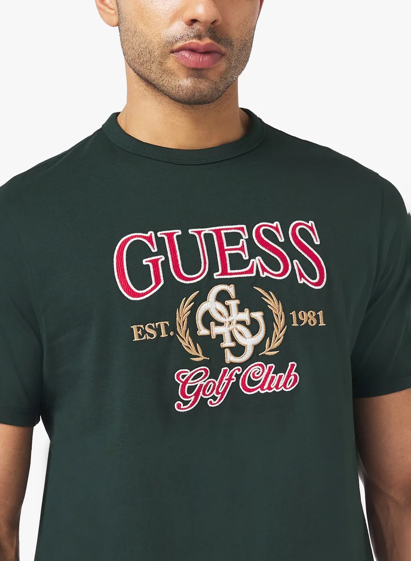 GUESS Short Sleeve Crew Neck  Gueshort Sleeve 4G T-Shirt
