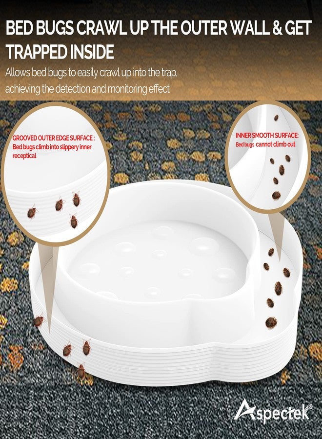 ASPECTEK Bed Bug Detector and Interceptor - Safe, Eco-Friendly Bug Trap for Monitoring and Prevention, Effective Bed Bug Traps for Home Use, Pack of 4, White - Image 4