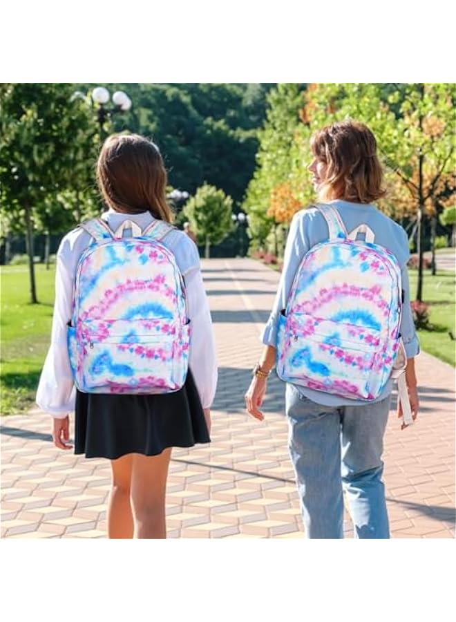 Arabest Tie Dye Girls' School Backpack with USB Charger - Stylish Bookbag Gift for Ages 8-12 - Perfect for Elementary School Kids - Back to School Mochilas para Niñas  - Image 4