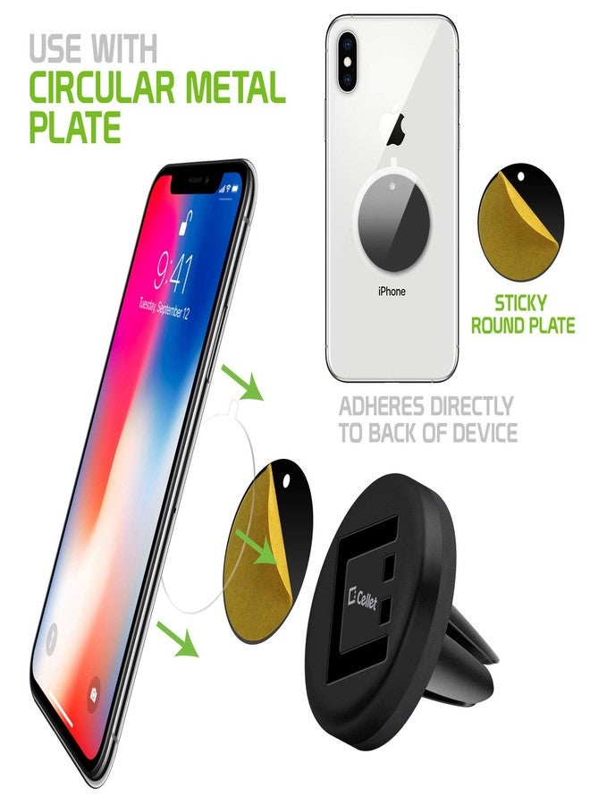 cellet Car Air Vent Cell Phone Holder - Magnetic Phone Holder Mount - Extra Strength Magnets Compatible for iPhone 14 Pro Max Mini 13 12 11 Samsung Galaxy Z Fold Flip S22 S21 S20 A13 and iPad Mini Tablet - Image 5