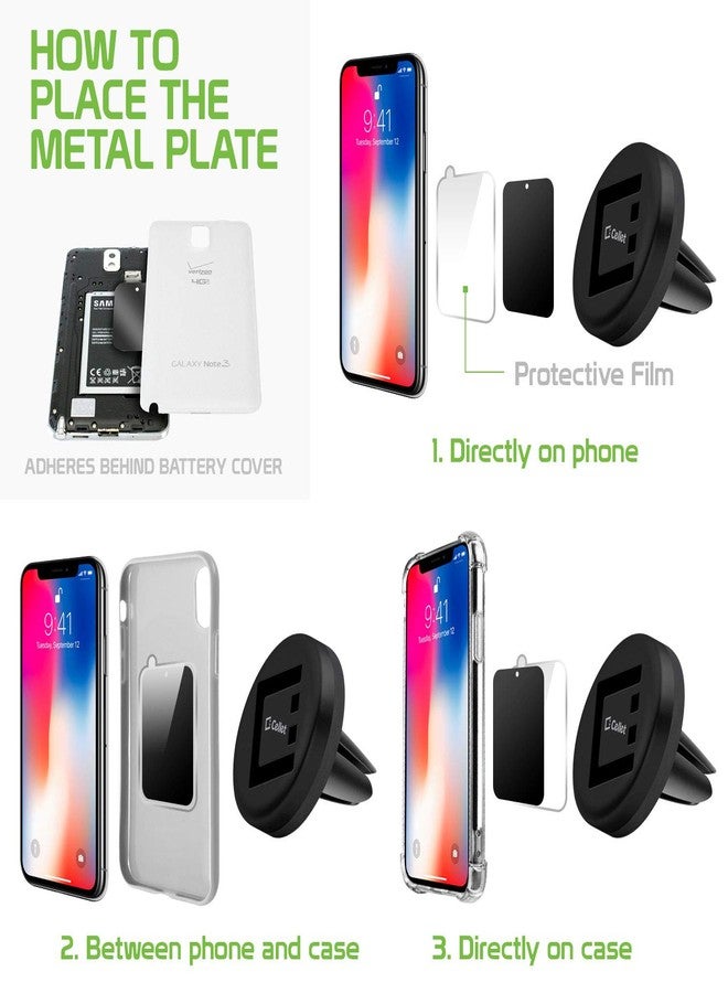 cellet Car Air Vent Cell Phone Holder - Magnetic Phone Holder Mount - Extra Strength Magnets Compatible for iPhone 14 Pro Max Mini 13 12 11 Samsung Galaxy Z Fold Flip S22 S21 S20 A13 and iPad Mini Tablet - Image 4