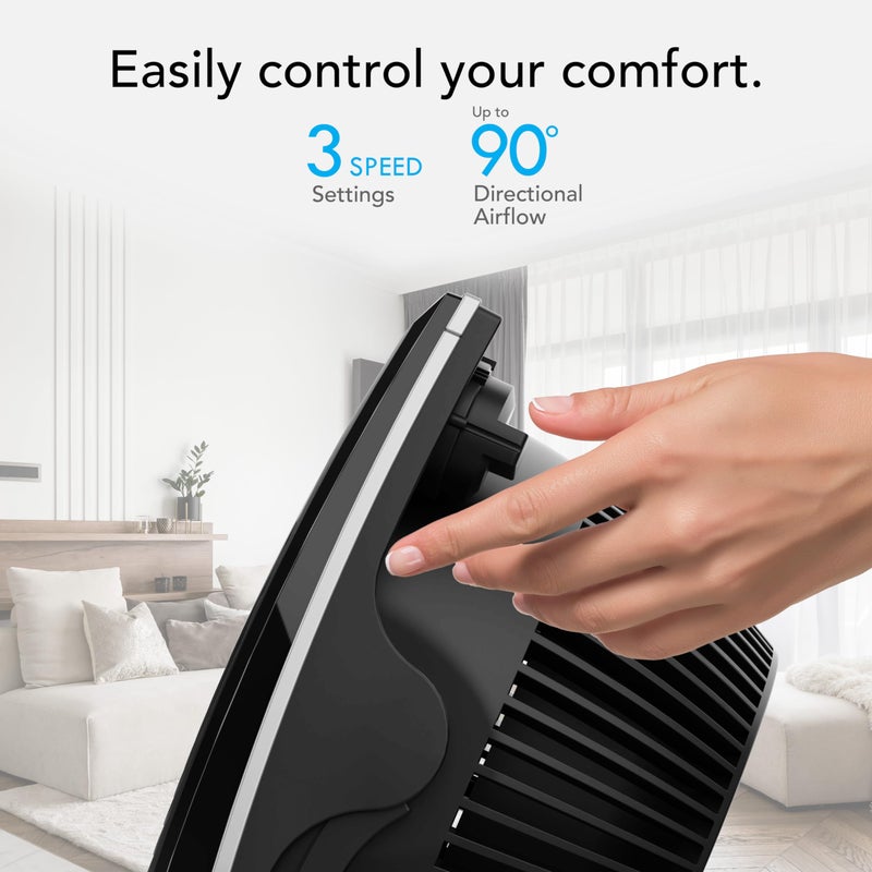 Vornado 673T Whole Room Air Circulator Fan with Pivoting Head, 3 Speed Settings, Adjustable Tilt, Manual Control, Signature Vortex Action, Deep Pitched Fan Blades, Powerful Airflow, Black - Image 5