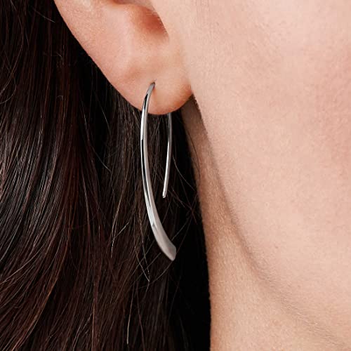 Skagen Women's Kariana Silver-Tone Stainless Steel Threader Drop Earrings (Model: SKJ1057040) - Image 5