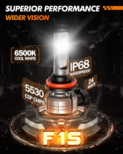 SEALIGHT H11 H8 LED Fog Light Bulb, 14000LM 24W Strong Penetration H8 H16 H11 LED Fog Lights, 6500k Cool White 5530 CSP Chips, IP68 Waterproof Plug and Play, Pack of 2 - Image 5