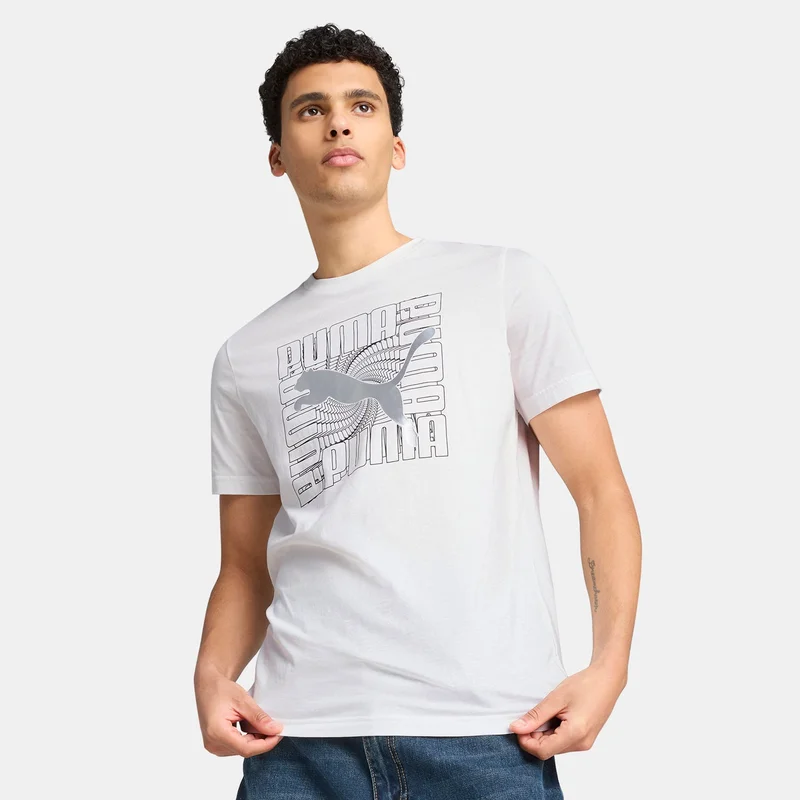 بوما تي شيرت برسومات معدنية للرجال