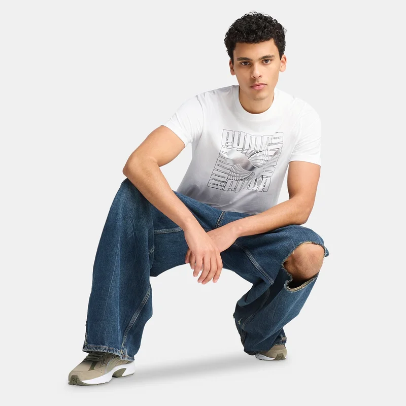 PUMA White Men's Graphics Foil T-Shirt for Men | Best Price UAE