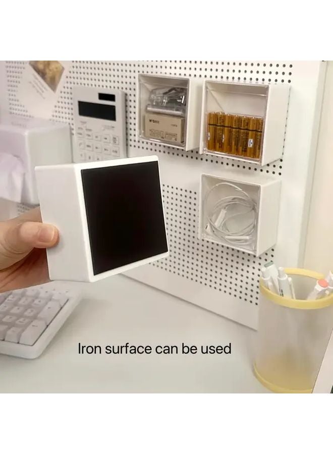 4 Pcs Magnetic Plate And Disc Magnets With Adhesive For Fridge Whiteboard Decor - Image 2