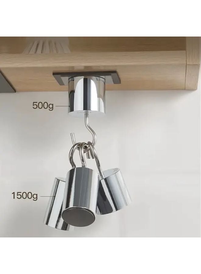 4 Pcs Magnetic Plate And Disc Magnets With Adhesive For Fridge Whiteboard Decor - Image 5