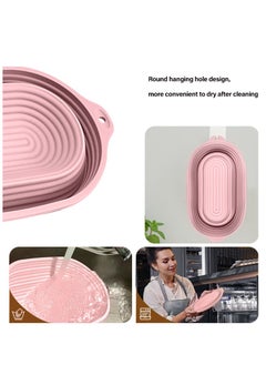 12-Piece Set Silicone Bread Proofing Basket, Sourdough Starter Kit Bread Proofing Basket Set,Complete Baking Supplies, Comes with Two Upgraded Silicone Bread Proofing Baskets, Foldable Silicone Bread Proofing Basket Baking Tools (Pink) - pzsku/Z6658D5B792E758AB057FZ/45/_/1730791333/0ebfdd4f-bc60-4b1e-96f3-d1e5595aaad9