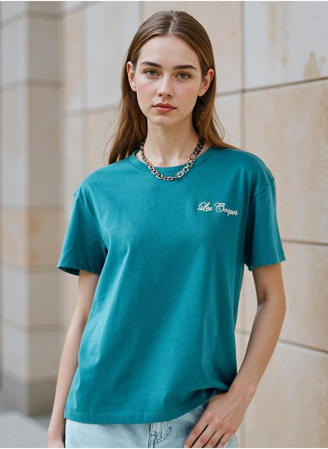 لي كوبر Lee Cooper Graphic Print T-shirt with Crew Neck